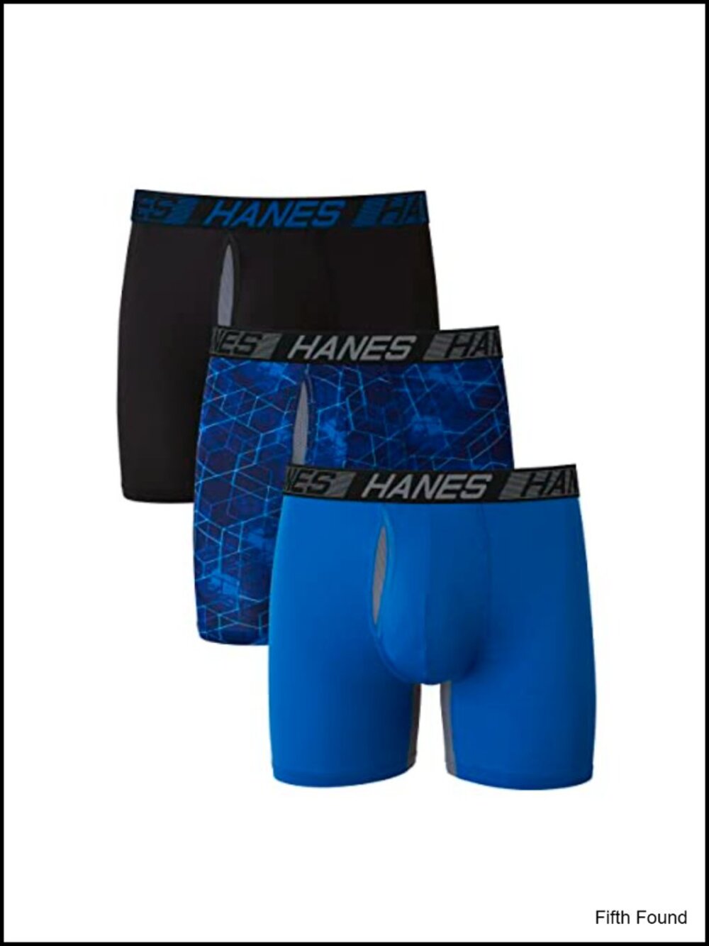 3-Pack Men's Total Support Boxer Briefs with Mesh Pouch, Moisture-Wicking,